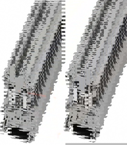 Terminal Blocks; Block Type: Passthrough ; Mounting Type: DIN Rail Mount ; Voltage: 600 V ; Amperage: 65 ; Number of Poles: 1 ; Number of Rows: 2